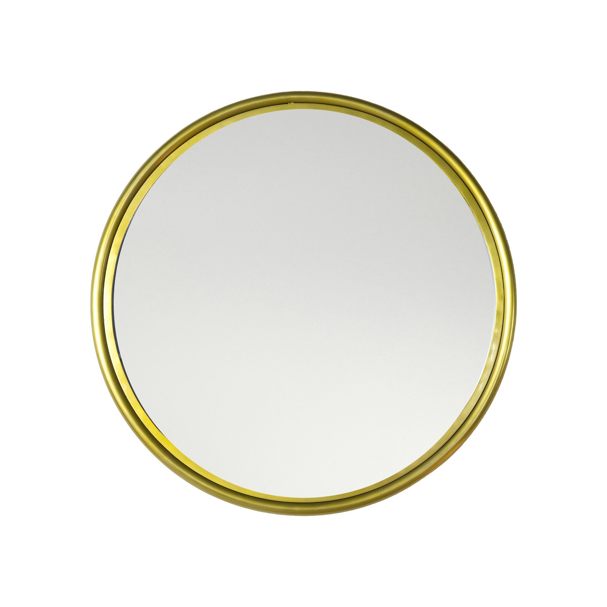 Luxe Tapi Eliana Round Mirror In Brass